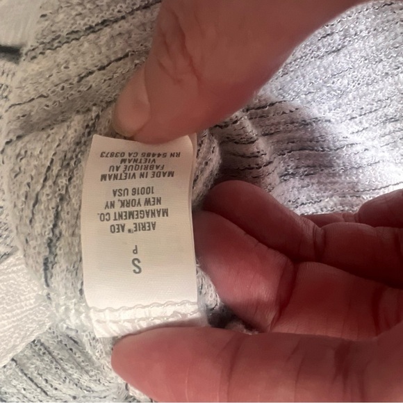 Aerie Oversized Split Hem Crewneck Cotton Blend Sweatshirt Women’s Small - Picture 5 of 8